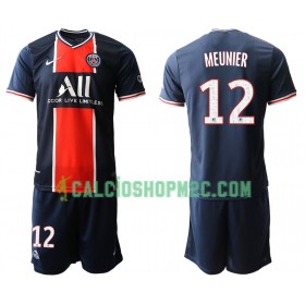 Paris Saint Germain Thomas Meunier 12 Bambino Maglia Prima 2020/2021 Manica Corta (+ Pantaloncini)